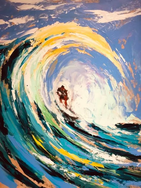 Acrylic Surf Painting, Surfboard Painting, Surf Painting, Surf Vintage, Arte Inspo, Tropical Art, Surf Art, Art Inspiration Painting, Painting Art Projects