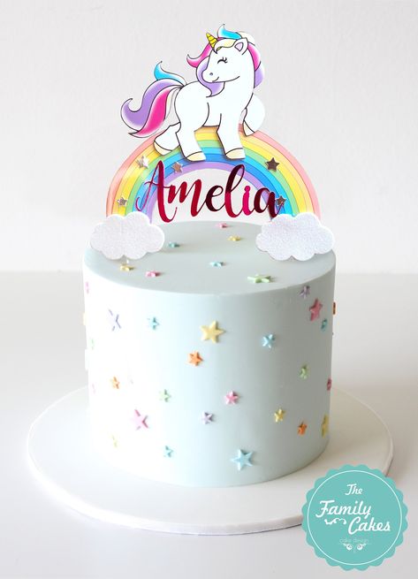 Unicorn Cake Ideas Birthdays, Birthday Cake Unicorn Rainbow, Cake With Unicorn, Unicorn Birthday Cake Ideas, Unicorn And Rainbow Cake, Cake With Unicorn Topper, White Unicorn Cake, Unicorn Cake Birthday 1 Layer, Unicorn Birthday Cake Topper