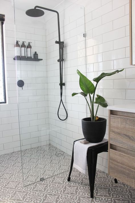 Follow The Yellow Brick Home - The Modern Bathroom: What Are the Top 5 Types of Showers to Choose From? – Follow The Yellow Brick Home White Tiled Bathroom, White Subway Tile Bathroom, Wet Room Bathroom, Tiled Bathroom, Small Bathroom With Shower, Subway Tiles Bathroom, Bathroom Showers, Small Showers, Subway Tiles