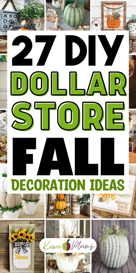 Dollar store fall decor is perfect for cheap fall decorating. Discover DIY fall decorations and cheap fall decor ideas that transform your home. Create affordable fall home decor with Dollar Tree finds. Explore easy fall DIY projects and rustic fall decor on a budget. Make simple DIY fall wreaths and inexpensive fall centerpieces. Try Dollar Store Pumpkin Crafts and Dollar Store Thanksgiving decor. Find harvest decor on a budget. Enjoy DIY autumn home decor and cheap DIY fall craft ideas. Dollar Store Autumn Decor, Easy Diy Fall Wreath Dollar Stores, Cheap Fall Centerpieces Dollar Stores, Fyi Fall Decor, Fall Decor From Dollar Tree, Cheap And Easy Fall Decor, Fall Decor 2024 Diy, Cheap Easy Fall Decorations Diy, Dollar General Fall Decor 2023