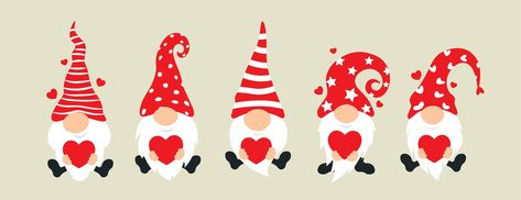 Set of cartoon gnomes. Collection of cute christmas gnomes holding hearts. Funny characters in love for children and couples. Vector illustration Christmas Facebook Banner, Characters In Love, Christmas Fb Cover Photos, Cute Christmas Gnomes, Christmas Cover Photo, Gnomes Book, Christmas Facebook Cover, Funny Characters, Facebook Photo