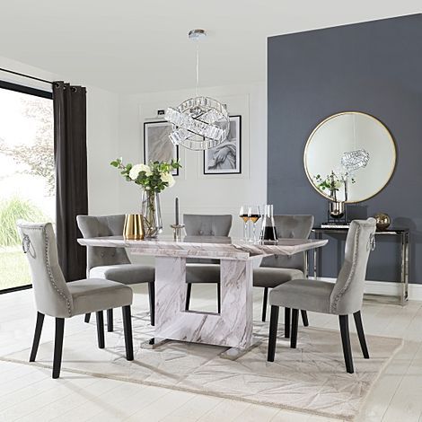 Chrome Dining Sets | Dining Room Furniture | Furniture And Choice Light Grey Chair, Grey Leather Chair, Black Velvet Chair, Grey Velvet Chair, Dining Table 4, Fabric Chairs, Faux Leather Sofa, Leather Corner Sofa, Traditional Dining