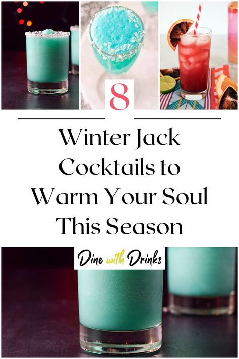 Collage of 4 winter jack cocktails. Jack Daniel’s Winter Jack Recipes, Winter Jack Recipes Drinks, Winter Jack Cocktails, Jack Daniels Cocktail, Winter Jack Daniels Recipes, Jack Daniels Winter Jack Recipes, January Cocktails Recipe, Jack Daniels Fire Drinks Recipes, Winter Jack Recipes