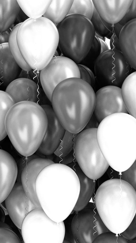 Ballon Wallpaper Backgrounds, Prom Background Aesthetic, Ballon Astetic, Black And White Balloons Aesthetic, Balloon Background Aesthetic, Balloon Background Wallpapers, Black And White Aesthetic Birthday, Balloon Wallpaper Iphone, Ballons Wallpaper