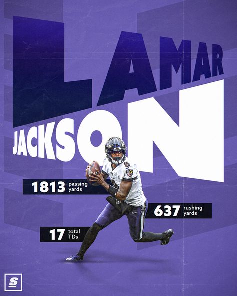 NFL MVP Race on Behance Sports Team Poster Design, Nfl Graphic Design, Sport Design Graphic, Nfl Graphics, Sports Poster Design, Nfl Poster, Race Poster, Social Graphics, Sports Advertising