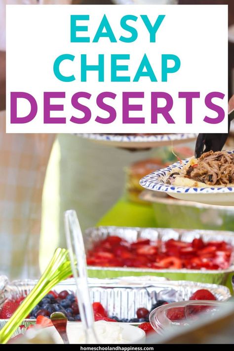 19 Cheap Easy Desserts That Are Crowd Pleasing Easy Large Group Desserts, Dessert For 200 People, Desert Auction Ideas, Inexpensive Snacks For A Crowd, Cheap Individual Desserts For A Crowd, Cheap Easy Desserts Budget, Budget Friendly Desserts, Quick Dessert Recipes For A Crowd, Easy Desserts For A Crowd Cheap Simple