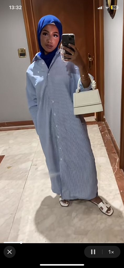 Outfit Voile, Hijabi Summer Outfits, Muslim Girl Outfits, Fancy Fits, Street Hijab Fashion, Modesty Outfits, Mode Turban, Modest Fits, Hijabi Style