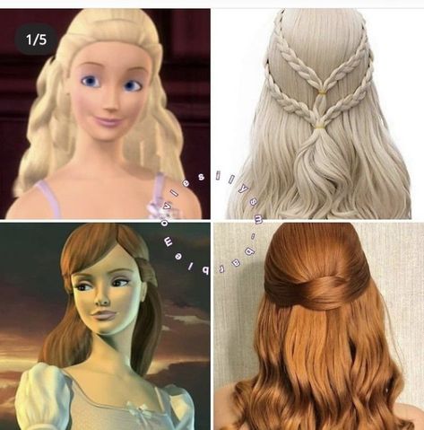 Barbie Hairstyle, Princess Hairstyles, Hair Stylies, Hair Up Styles, Hairdo For Long Hair, Short Hair Styles Easy, Doll Hair, Aesthetic Hair, Hair Dos