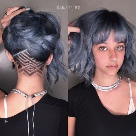 50 Stylish Ways to Wear a Modern Undercut Bob Haircut in 2020 Unique Undercut, Undercut Ideas, Undercut Bob Haircut, Undercut Hairstyles Women, Undercut Bob, Undercut Long Hair, Shaved Hair Designs, Shaved Undercut, Bob Hairstyles For Thick