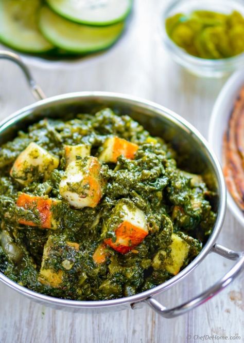 Saag Paneer Recipe, Spinach Paneer, Saag Recipe, Recipe Spinach, Saag Paneer, Paneer Recipe, Food Photoshoot, Cottage Cheese Recipes, Curry Spices