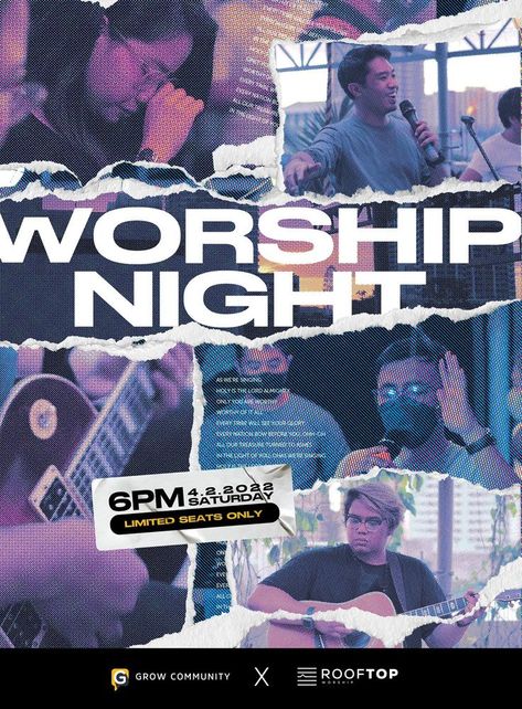 Worship Night Poster, Worship Night Graphic, Worship Poster, Church Announcements, Christmas Poster Design, Worship Night, Worship Backgrounds, Christian Graphic Design, Church Media Design