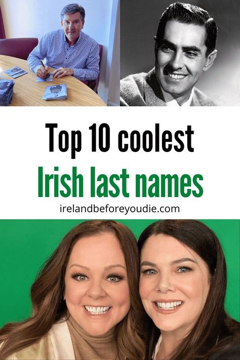 Irish last names have made their way across the world as Irish people migrated to different countries. You may recognise some of these Irish surnames in our list of the top 10 coolest Irish last names you will love. #Irishnames #Irishlastnames #lastnames Irish Last Names For Characters, Black Irish Women, Irish Last Names, Last Names For Characters, Irish Surnames, Irish Ancestry, Irish Catholic, Irish Names, Irish Beauty