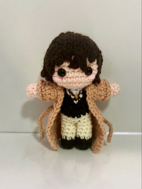 Crocheting Anime, Bsd Crochet, Corchetes Ideas, Anime Amigurumi, Amigurumi Anime, Brown Crochet, Pola Amigurumi, Crochet Design Pattern, Kawaii Crochet