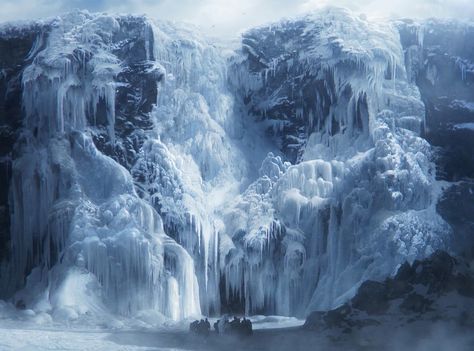 Frozen Concept Art, Frozen Waterfall, Furious Movie, Matte Paint, Alien Logo, Borderlands, Matte Painting, Narnia, Frozen