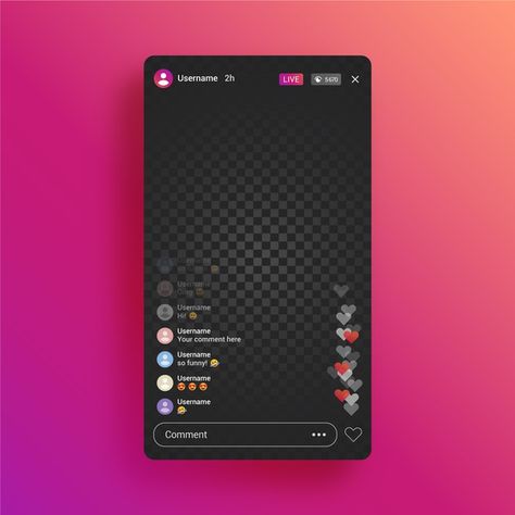 Live stream instagram interface Free Vec... | Free Vector #Freepik #freevector #technology Instagram Interface, Instagram Display, Music Concert Posters, Vector Technology, Graphics Design Ideas, Overlays Instagram, Iphone Instagram, Insta Live, Instagram Background