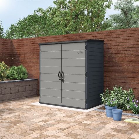 Extra Large Vertical Shed - Suncast® Corporation Townhouse Backyard, Splash Blocks, Resin Sheds, Mobile Home Exteriors, Carport Sheds, Outdoor Showers, Shed Sizes, Large Sheds, Diy Raised Garden