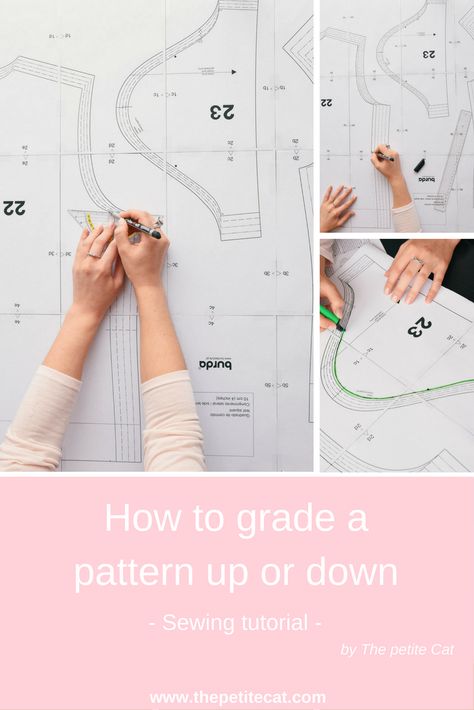 Pattern Grading Tutorial, Grading Patterns, Sewing Form, Sewing Sleeves, Pattern Grading, Sewing Alterations, Tailoring Techniques, Sewing School, Sewing Aprons