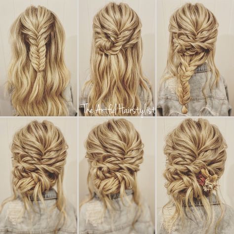 Gala Hairstyles, Bohemian Updo, Boho Hair Tutorial, Hair Extensions Tutorial, Nice Hairstyles, Lisa Hair, Boho Updo, Work Hair, Boho Hairstyle