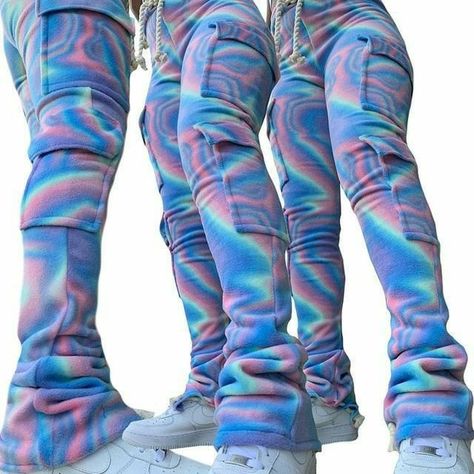 Tye Dye Print, Stacked Pants, Walking Trousers, Velvet Joggers, Kawaii Outfits, Pocket Sweatpants, Sports Pants Women, Women Waist, Hip Style