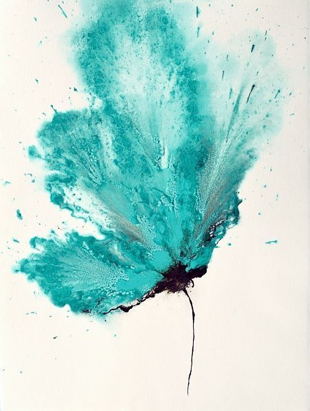 "Art Abstract Flower Painting Teal Blue 18 x 24 Original Floral Wall Art" - Acrylic On Cotton Ragg Paper, in Floral and Flower Paintings by Catherine Jeltes, Gallery Zoo Art.  $237.00 (shipping included in price.)  http://www.galleryzooart.com/art/art-abstract-flower-painting-teal-blue-18-x-24-original-floral-wall-art/ Zoo Art, Abstract Flower Painting, Ink Drawings, Abstract Flower, Flower Wall Art, Floral Wall Art, Abstract Flowers, Art Abstrait, Blue Flower