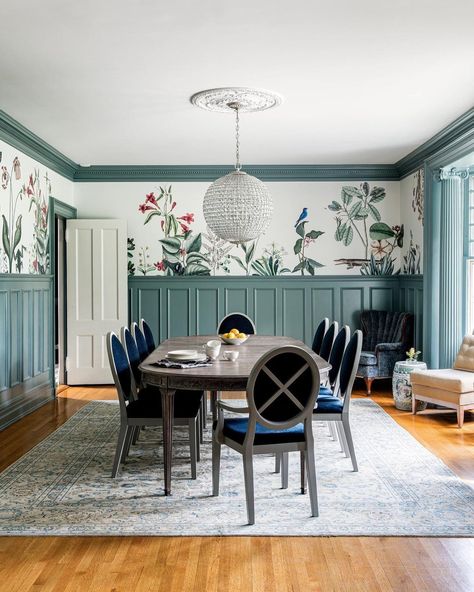 Nicole Fisher | BNR Interiors on Instagram: “May you be surrounded by love and laughter this Thanksgiving 🍁🍂 We are so thankful for an incredible year with wonderful clients and…” Rooms Inspiration, Oval Room Blue, Built In Bunks, Trending Paint Colors, Upholstered Side Chair, Open Plan Living, Breakfast Room, Dining Rooms, Color Trends