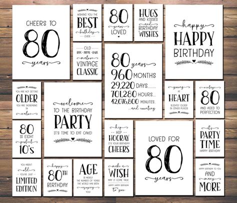 Cheers To 90 Years Decorations, 90 Birthday Party Ideas Decoration, Birthday 90 Years, Cheers To 90 Years, Party Decorations Table, Miniature Sign, Table Card Holder, 80th Birthday Party, Decorations Table