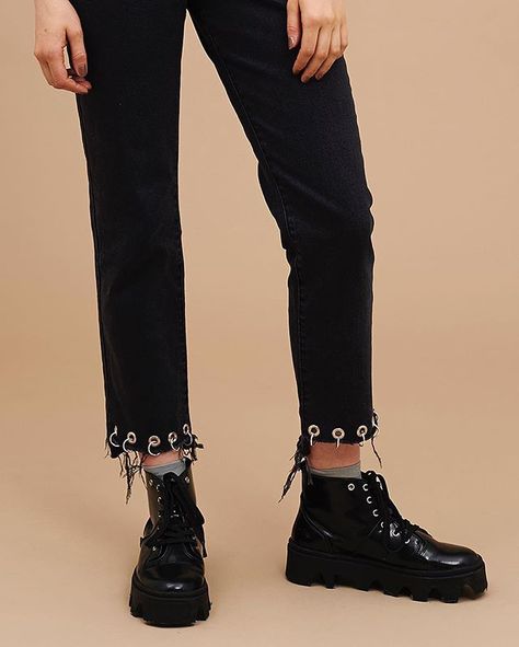 Brush yourself off and try again... the Duster Jean is back in stock 👉 theraggedpriest.com #theraggedpriest Diy Black Jeans, Pants Alterations, Fashion Definition, Fashion Quiz, Fashion Headbands, Diy Pants, Look Jean, Fashion 90s, Genesis 3