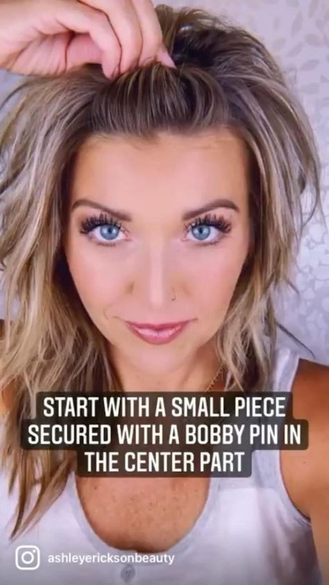 Pin on Hairstyles and more Ashley Erickson, Long Or Short Hair, Short Hair Hacks, Hair Upstyles, Shorthair Hairstyles, Easy Hair Updos, Hair Tips Video, Hairstyles Men, Hairdos For Short Hair