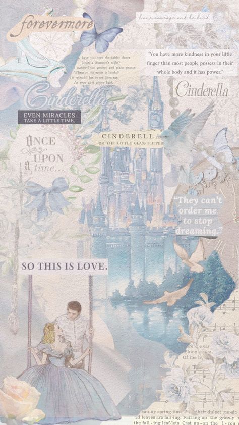 a remake of one of my old shuffles- also Tysm for 170+ followers!! #cinderella #disney #wallpaper #aesthetic #dream #flowers #princess #blue #white Disney Blue Wallpaper, Disney Wallpaper Aesthetic, Aesthetic Cinderella, Cinderella Background, Cinderella Cartoon, Cinderella Wallpaper, Cinderella Aesthetic, Aesthetic Dream, Wallpaper Wa