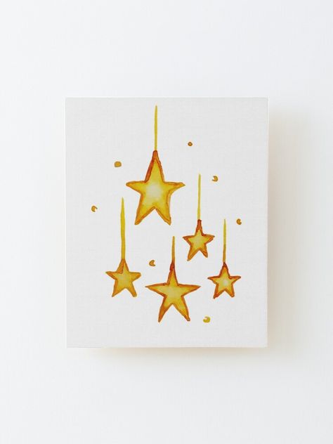 "Watercolor Christmas Shooting Star on White" Mounted Print by thesmartytshirt | #northstar #stars #star #watercolor #handpainted #christmasdecorations #pattern #patterns #holidayspattern #stickers #christmasstickers #stockingstuffers #cute #tiny #pack #set #stickerpack #stickerset #christmas #merrychristmas #xmas #xmask #christmask #cute #holidays #seasonsgreetings #greetings #holidaysdecorations #holidaydecorations #christmaspattern Christmas Star Watercolor, Christmas Star Drawing, New Years Watercolor, Holiday Watercolor Cards, Simple Christmas Watercolor, Watercolour Stars, Moon And Stars Watercolor, Easy Christmas Watercolor, Christmas Pictures To Draw