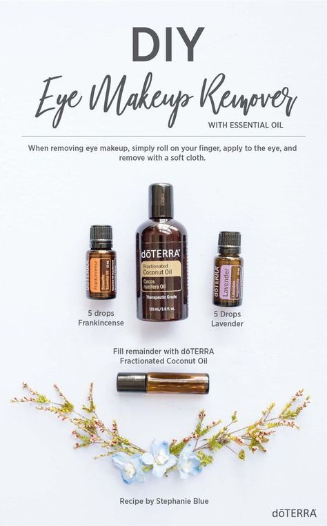 Diy Eye Makeup Remover, Coconut Oil Makeup Remover, Diy Eye Makeup, Essential Oil Beauty, Natural Makeup Remover, Doterra Essential Oils Recipes, Essential Oils Guide, Diy Essentials, Essential Oils Health