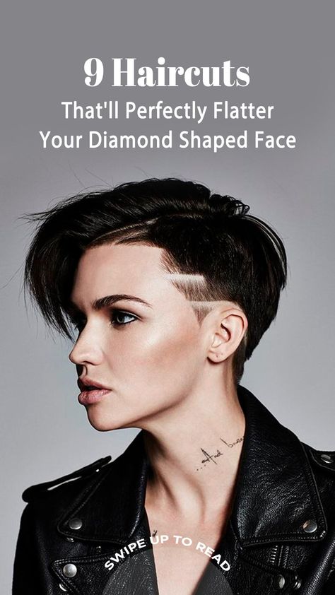 Pixie Haircut For Diamond Faces, Diamond Face Pixie Haircut, Diamond Face Short Haircut, Short Haircuts For Diamond Shaped Faces, Short Hair Diamond Face Shape, Short Haircut For Diamond Face, Diamond Face Haircuts Short, Diamond Face Short Hair, Short Hair Diamond Face