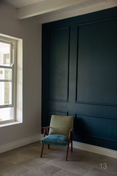 Dark Blue Walls, Wall Panelling, Face Lift, Blue Walls, The Space, A Face, Old House, Wall Paneling, Armoire