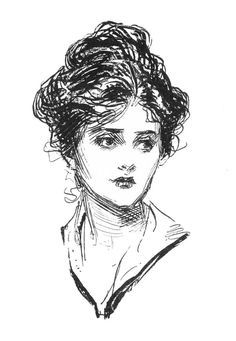 The Project Gutenberg eBook of Gibson, by AUTHOR. Crosshatch Portrait, 1920s Drawing, 1900 Hair, New Cartoons, Charles Dana Gibson, Dana Gibson, Arte 8 Bits, Gibson Girl, Arte Sketchbook