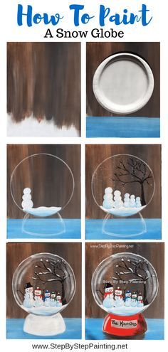 Christmas Paintings On Canvas, Canvas Painting Tutorials, Holiday Painting, Acrylic Painting For Beginners, Canvas Painting Diy, Simple Acrylic Paintings, Groundhog Day, Christmas Canvas, Night Painting