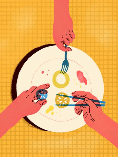 Editorial Illustrations VIII on Behance Food Illustration Design, Illustration Studio, Mobile App Design Inspiration, Visual Narrative, Food Illustration Art, Food Graphic Design, It Doesn't Matter, Design And Illustration, App Design Inspiration