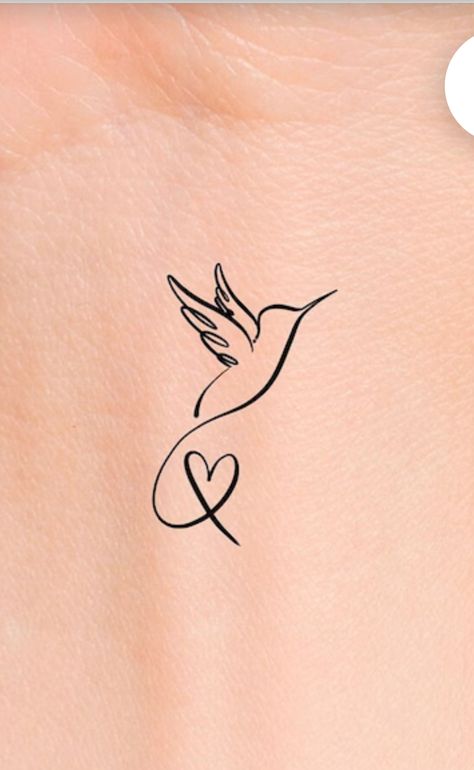 Hummingbird And Heart Tattoo, Hummingbird Tattoo With Heart, Hummingbird Tattoo On Wrist, Group Of 4 Tattoo Ideas, Hummingbird Tatoos Woman, Chicken Outline Tattoo, Hummingbird Heart Tattoo, Hummingbird Ankle Tattoo, Simple Humming Bird Tattoos