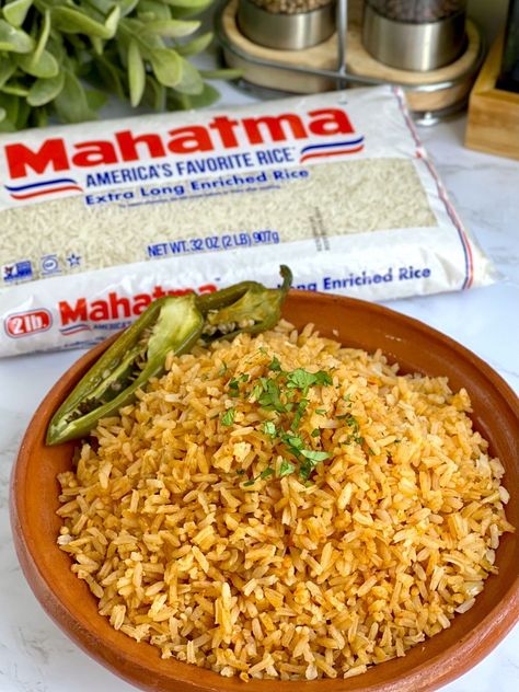 Stella 'n Spice Mexican Rice Recipe |Mahatma® Rice Mahatma Rice, Authentic Mexican Rice, Mexican Rice Recipe, Mexican Rice Recipes, Mexican Cooking, Spanish Rice, Mexican Rice, Red Rice, Mexican Foods