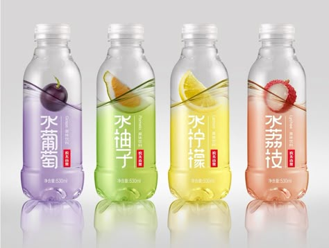 Packaging You Shouldn't Miss In June 2016 on Packaging of the World - Creative Package Design Gallery Flavored Water Bottle, Water Packaging, Drinks Packaging Design, Bottle Design Packaging, Juice Packaging, Drinks Design, Juice Recipes, Packing Design, Food Packaging Design