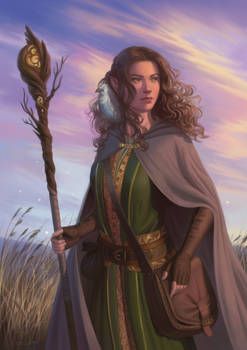 Elf Druid, Female Elf, Image Painting, High Fantasy, Dnd Characters, Sci Fi Art, Fantasy Artwork, Character Portraits, Fantasy Character Design