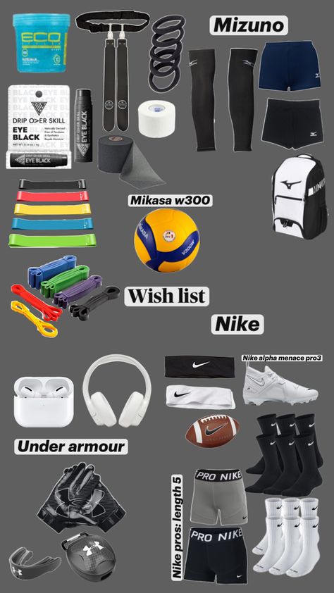 Taekwondo Bag Essentials, Football Bag Essentials, Volleyball Boys Aesthetic, Football Essentials, Athlete Fits, Sports Bag Essentials, Football Workouts Training, Sports List, Training Outfit Men