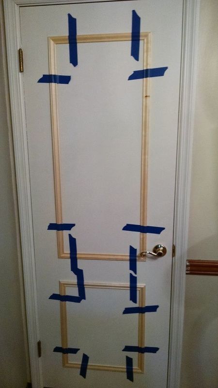 faux paneled door Diy Interior Doors, Door Makeover Diy, Closet Door Makeover, Faux Panels, Hollow Core Doors, Hal Decor, Diy Makeover, Door Makeover, Diy Interior