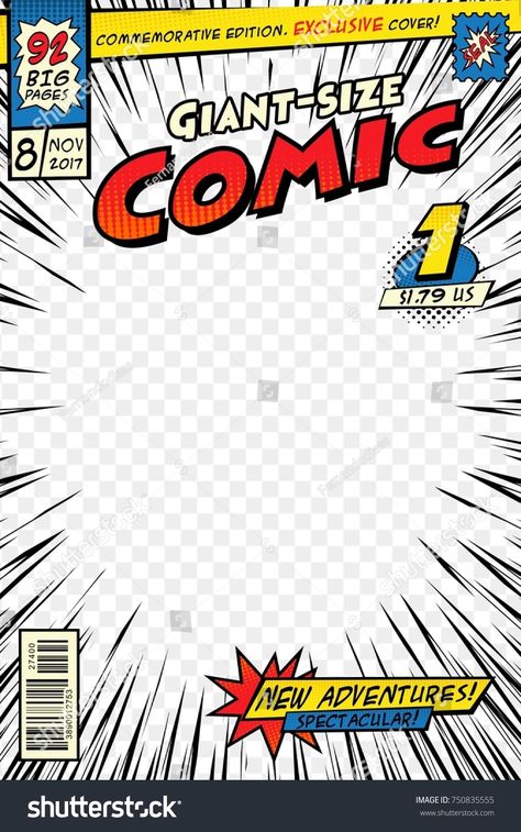 Book Front Page, Front Page Template, Comic Template, Blank Comic Book, Avenger Artwork, Yearbook Layouts, Design For Beginners, Comic Book Layout, Front Page Design