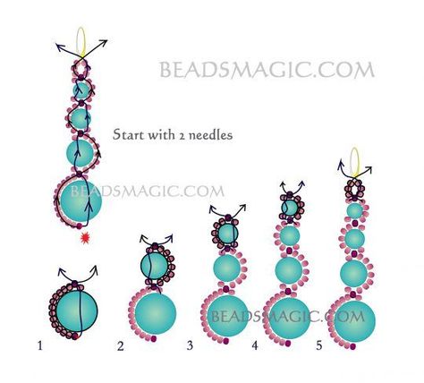 Free pattern for earrings White Moon | Beads Magic | Bloglovin’ Earring Design Ideas, Free Beading Patterns, Earrings Handmade Beaded, Beads Magic, Anting Manik, Moon Beads, Earrings With Beads, Beaded Earrings Tutorials, Beaded Earrings Diy