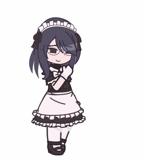 Gacha Life Maid Outfit Ideas, Gacha Club Waiter Outfit, Gacha Maid Outfit Idea, Gacha Maid Dress, Gacha Club Maid Outfit Ideas, Gacha Maid Outfits, Genshin Characters In Maid Outfits, Waitress Outfit, Maid Outfit