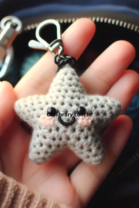 The Star Amigurumi Keychain is a delightful and charming crochet project perfect for adding a handmade touch to your keys or bag. Amigurumi Keychain Pattern, Amigurumi Star, Amigurumi Keychain, Keychain Pattern, Crochet Stars, Crochet Keychain, Amigurumi Crochet, Free Patterns, Star Shape