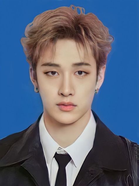 Stray Kids Id Picture, Bangchan Id Photo, Straykids Id Photo, Skz Id Photo, 2x2 Picture Id, Id Photos, Kids Police, Passport Pictures, Profile Drawing