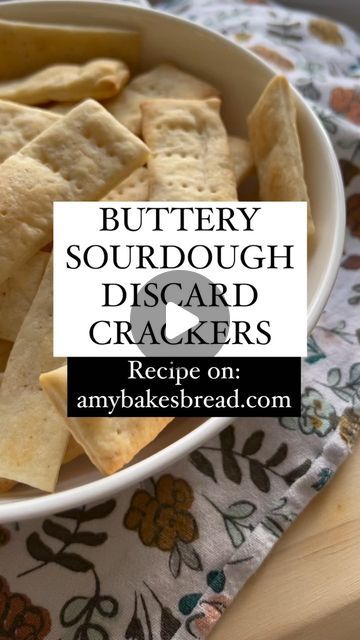 Amy Coyne | Sourdough recipes & help with your bakes on Instagram: "You are going to love this! Buttery sourdough discard crackers. They’re not only ridiculously easy to make but also quick – from mixing to munching in under an hour! ⏰  Give them a try and let me know what you think! Tag a friend who needs to use up some sourdough discard and grab the recipe on my website (link in profile).  #sourdough #sourdoughdiscard #sourdoughdiscardrecipe #sourdoughbaking #sourdoughbread #sourdoughcrackers #wildyeast" Sourdough Discard Crackers, Discard Crackers, Recipe Using Sourdough Starter, Butter Crackers, Sourdough Starter Discard Recipe, Homemade Sourdough Bread, Sourdough Starter Recipe, Homemade Crackers, Sourdough Discard