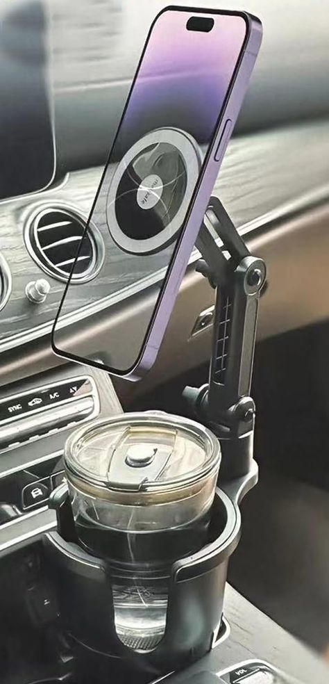 PRICES MAY VARY. 【Excellent Phone Mount With Cup Holder】This mobile phone holder, which is fixed in the car's cup slot, is additionally designed with a cup holder, so that you can still place cups, cans, or beverage bottles in the cup holder. The base of cup holder tablet mount can be adjusted from Min.2.24" to Max.3.54",fits almost all car cup slot.In the side the three expandable bumps and at the bottom of base are covered with soft rubber, so that the base fits the cup slot perfectly and with Iphone Car Mount, Phone Mount For Car, Cup Stand, Phone Holder For Car, Tablet Mount, Magnetic Phone Holder, Holder Phone, Tablet Holder, Car Gadgets