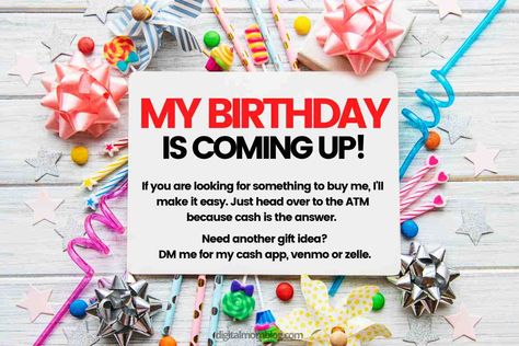 my birthday is coming up so if you want my venmo cash app or zelle let me know 30th Birthday Meme, Almost My Birthday, It's My 18th Birthday, Weekend Meme, Its Almost My Birthday, My Birthday Is Coming, Its My Birthday Month, Funny Birthday Meme, Birthday Memes